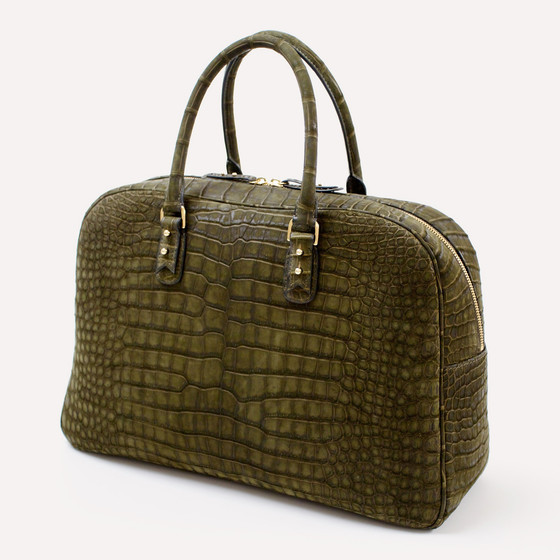 Saint-Roch M, crocodile velour kaki