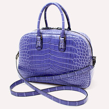 Saint-Roch S - Crocodile bleu, doublure chèvre noir